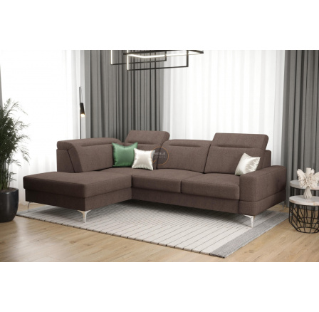 Rohová sedací souprava MALIBU MINI 180X250 - hnědá , levá