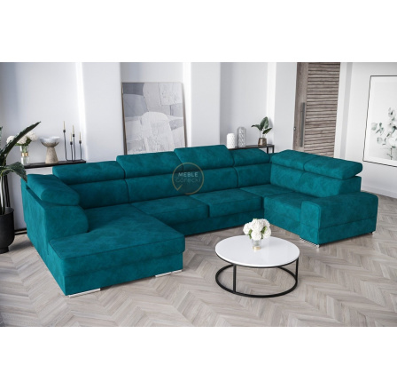 Rohová sedací souprava ROYAL MAX I 210x375x185 - pravá, tyrkysová Rohová sedací souprava ROYAL MAX I 210x375x185 - pravá, tyrkysová