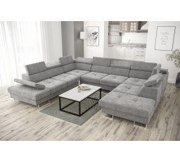 Rohová sedací souprava GALAXY MAX I s funkcí spaní 280x350x225 - šedá , levá