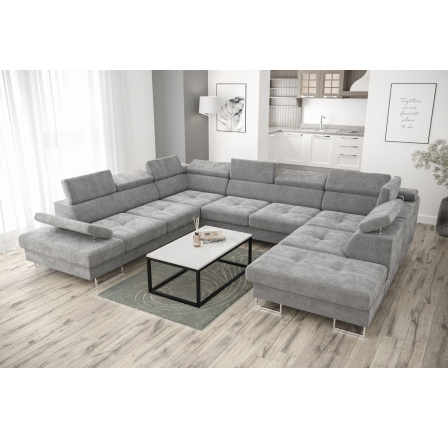 Rohová sedací souprava GALAXY MAX I s funkcí spaní 280x350x225 - šedá , levá Rohová sedací souprava GALAXY MAX I s funkcí spaní 280x350x225 - šedá , levá