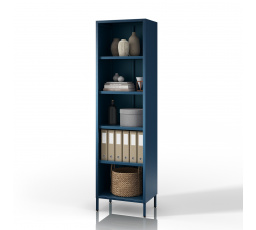 Knihovna MARIO, 500 x 1800 x 350 mm, Moderní : modrá