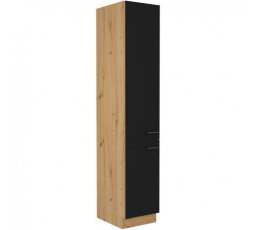 Kuchyňská skříňka MOLLY 40 DK 210 2F, černá/dub artisan