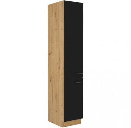 Kuchyňská skříňka MOLLY 40 DK 210 2F, černá/dub artisan