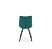 Jídelní židle K332 VELVET, Tyrkysový Bluvel 85/Černá