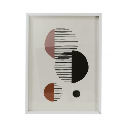 Obraz Art-deco 60x45cm bílý rám