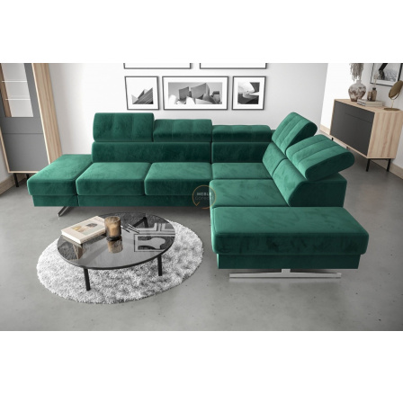 Rohová sedací souprava EMPORIO 225X300 - zelená , pravá Rohová sedací souprava EMPORIO 225X300 - zelená , pravá