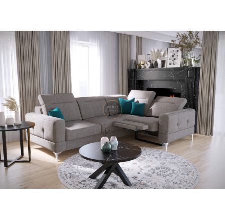 Rohová sedací souprava MALIBU , relax s funkcí spaní 185x250 cm - šedá , pravá Rohová sedací souprava MALIBU , relax s funkcí spaní 185x250 cm - šedá , pravá