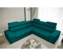 Rohová sedací souprava ROYAL MAX 286×286 - pravá, tyrkysová