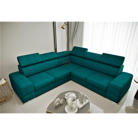 Rohová sedací souprava ROYAL MAX 286×286 - pravá, tyrkysová Rohová sedací souprava ROYAL MAX 286×286 - pravá, tyrkysová