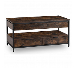 Rozkládací konferenční stolek LUCA 100 cm Dub Rustikální/Černý