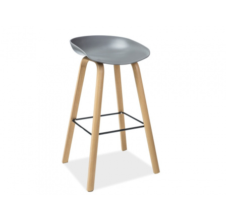 Barová židle STING šedá/dub