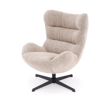 JACKIE relaxační křeslo s funkcí otáčení, c.béžový (1p=1ks)