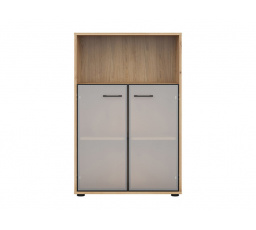 Regál SPACE OFFICE REG2W/120 dub artisan/černý mat