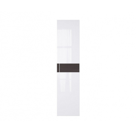 WEKTRA F2 dveře bílý lesk/wenge (vroubkovaný proužek)