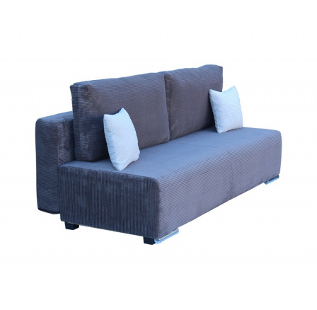 BODO pohovka rozkládací , látka hnědá POSSO 4 /dekorační polštářky POSSO 100 krémová (FE) - kolekce "E" (K250) NOVÁ LÁTKA