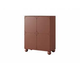 Kredenc dvoudveřový se dvěma skrytými zásuvkami Sonatia II 120 cm - burgundská