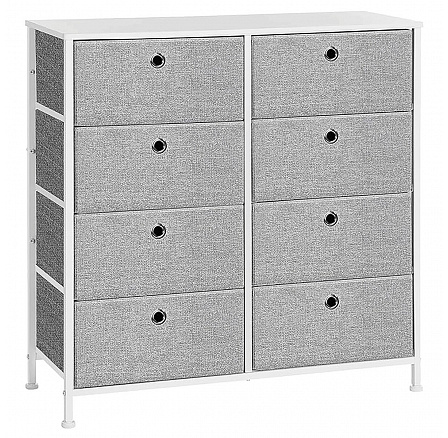 Komoda 80x30x82cm, kov, šedá, AUK-E1024 GREY