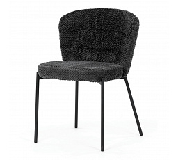 Jídelní židle, šedá, látka bouclé, CT-W1077 GREY2