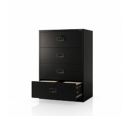 Černá kovová kartotéková skříň: SARAN XL V4, 900 x 1320 x 600 mm