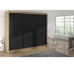 Skříň Debora II 200 - dub artisan/černá