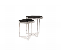 Konferenční stůl MILOS - set 2 stolů, černá/šampaň