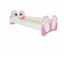 Postel s matrací BEAR PINK 140x70 Růžová