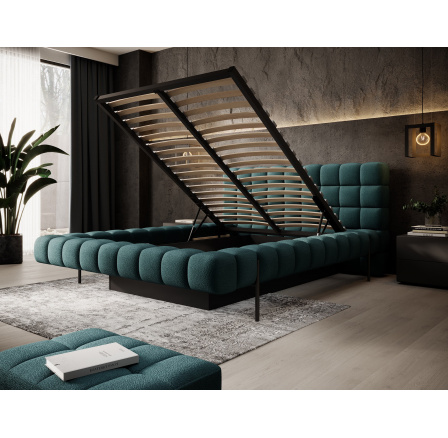 Postel Magentta + kovový rám / plynový píst / úložný box na lůžkoviny 160x200 Amore 38 1