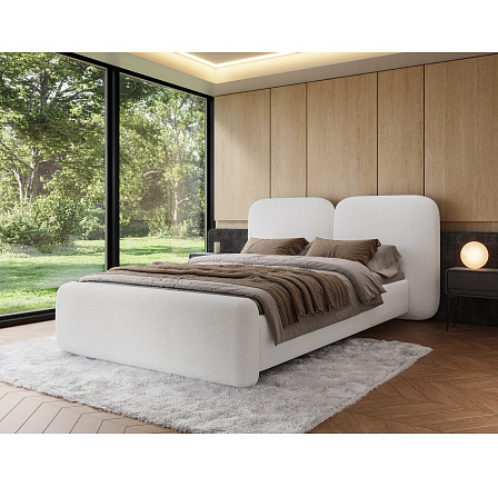 Bed Ollival 160x200 with metal frame and storage box, grey velvet Paolli 01 1 Bed Ollival 160x200 with metal frame and storage box, grey velvet Paolli 01 1
