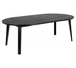 Stůl A-Line 120/220 cm černý s přídavnými deskami