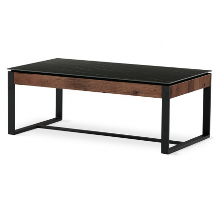 Konferenční stolek 121x61cm, slinutá keramika, mramor, AHG-285 BK