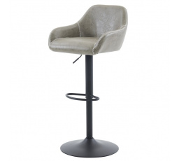 Barová židle, šedá, ekokůže,AUB-716 GREY3