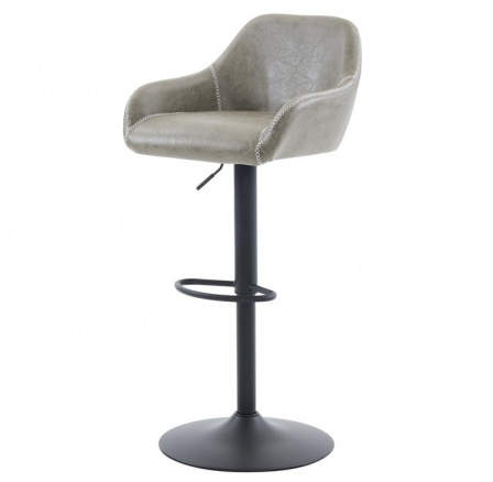 Barová židle, šedá, ekokůže,AUB-716 GREY3