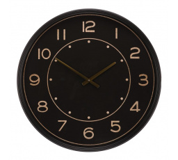 Hodiny nástěnné - černé, arabské číslice, kovové, 60 cm