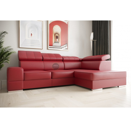 Rohová sedací souprava ROYAL I 260×185 přírodní kůže - červená kůže , pravá Rohová sedací souprava ROYAL I 260×185 přírodní kůže - červená kůže , pravá