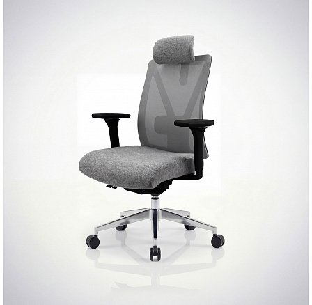 Ergonomická kancelářská židle šedá se síťovinou VECTOT