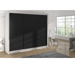 Skříň Debora II 200 - bílá/černá