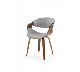 Jídelní židle K544, Šedá/Ořech