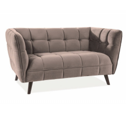 Pohovka CASTELLO 2 Velvet, béžový Bluvel 28/wenge