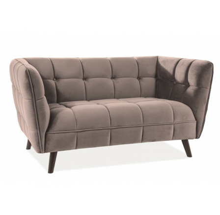 Pohovka CASTELLO 2 Velvet, béžový Bluvel 28/wenge