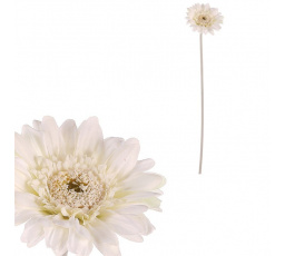 Gerbera - umělý květ na stonku, krémový