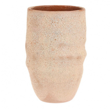 Váza keramická - výška 36 cm, béžovo-hnědá