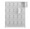 Šatní skříňka Šatní BOZP šedá: ROBERT, 1360 x 1720 x 450 mm