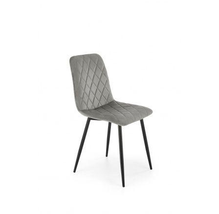 Jídelní židle K525 VELVET, Šedá/Černá