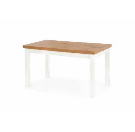 Jídelní stůl TIAGO 140-220, dub lancelot/bílý