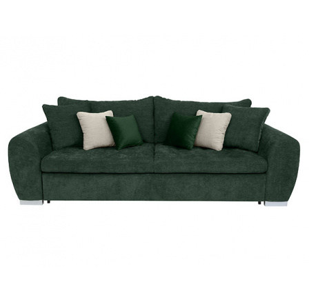 Pohovka GASPAR IV MEGA LUX 3DL - ozd.polštáře Kronos 14 green, City 5 beige, City 36 green/City 36 green - korpus