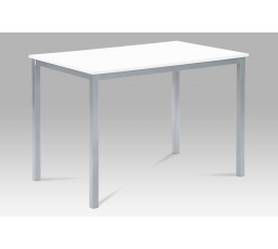 Jedálenský stôl 110x70 cm, MDF biely / sivý lak