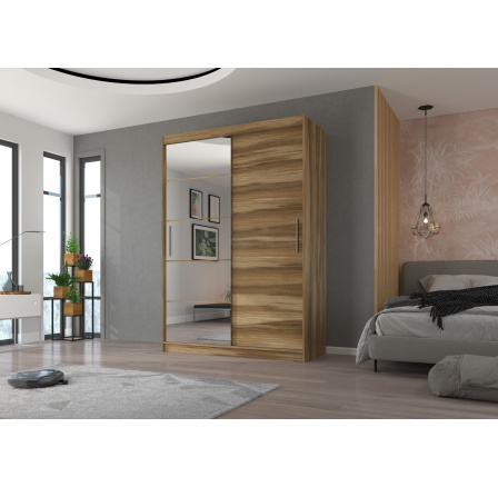 Šatní skříň s posuvnými dveřmi a zrcadlem ESTI 150 Murano+Murano