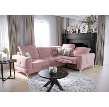 Rohová sedací souprava MALIBU , relax s funkcí spaní 185x250 cm - pravá, růžová Rohová sedací souprava MALIBU , relax s funkcí spaní 185x250 cm - pravá, růžová