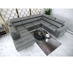 Rohová sedací souprava ORION MAX I s funkcí spaní 225X350X255 cm přírodní kůže - přírodní kůže - volitelná barva, Pravá strana