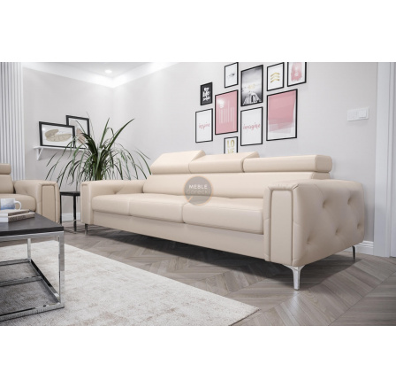 Sofa ORION III 255 cm přírodní kůže - Krémová kůže Sofa ORION III 255 cm přírodní kůže - Krémová kůže